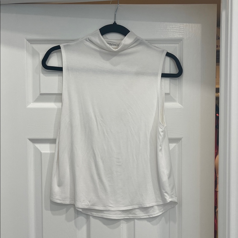 Aritzia Babaton white mock neck top